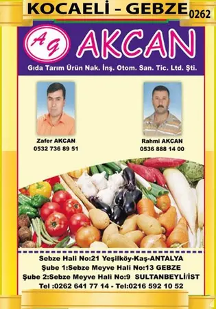 Akcan Gıda Tarım Ürün. Nak. — yayımlanmış firma fotoğrafı