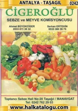 Ciğeroğlu Komisyon evi — yayımlanmış firma fotoğrafı