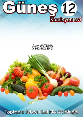 Güneş 12 Komisyon Evi Güneş 12 Tarım Ürünleri — yayımlanmış firma fotoğrafı