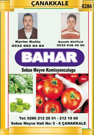 Bahar Komisyonevi — yayımlanmış firma fotoğrafı