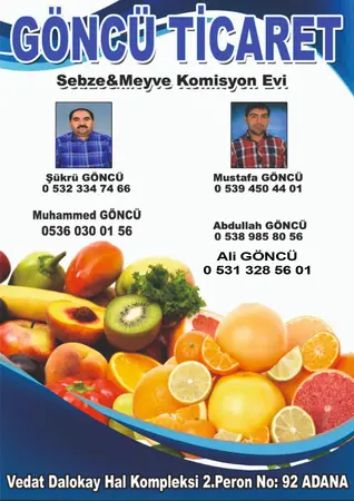Göncü komisyon evi — yayımlanmış firma fotoğrafı