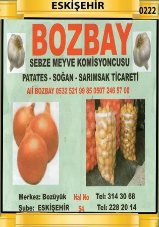 Bozbay Komisyon evi — yayımlanmış firma fotoğrafı