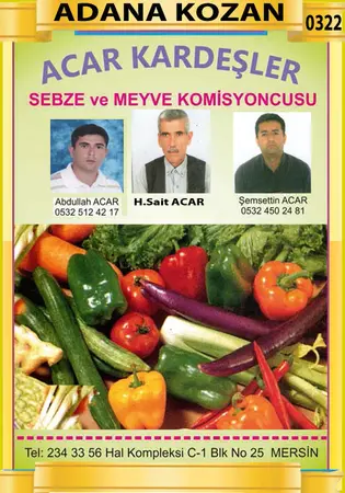 Acar Kardeşler Komisyon evi — yayımlanmış firma fotoğrafı