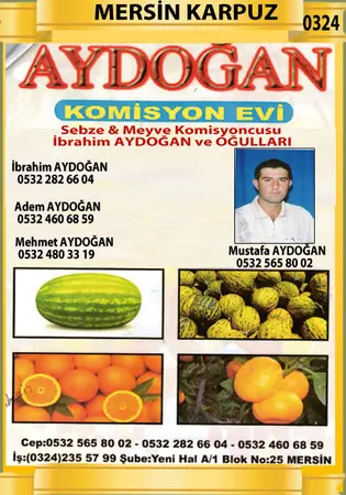 Aydoğan Komisyonevi — yayımlanmış firma fotoğrafı