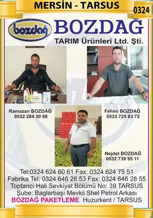 Bozdağ Tarım Ürünleri — yayımlanmış firma fotoğrafı