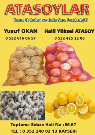 Atasoylar tarım ürünleri — yayımlanmış firma fotoğrafı