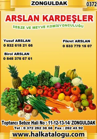 Arslan Kardeşler Komisyon evi — yayımlanmış firma fotoğrafı